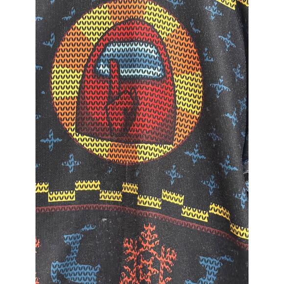 Shhhhhh Among Us Ugly Christmas Sweater Sz L Anime Mens Digi Retro gamer - Picture 2 of 8